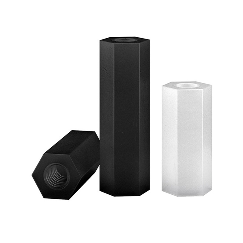 Nylon søjle isoleringskolonne hexagonal nylon nødder elektrisk tilbehør