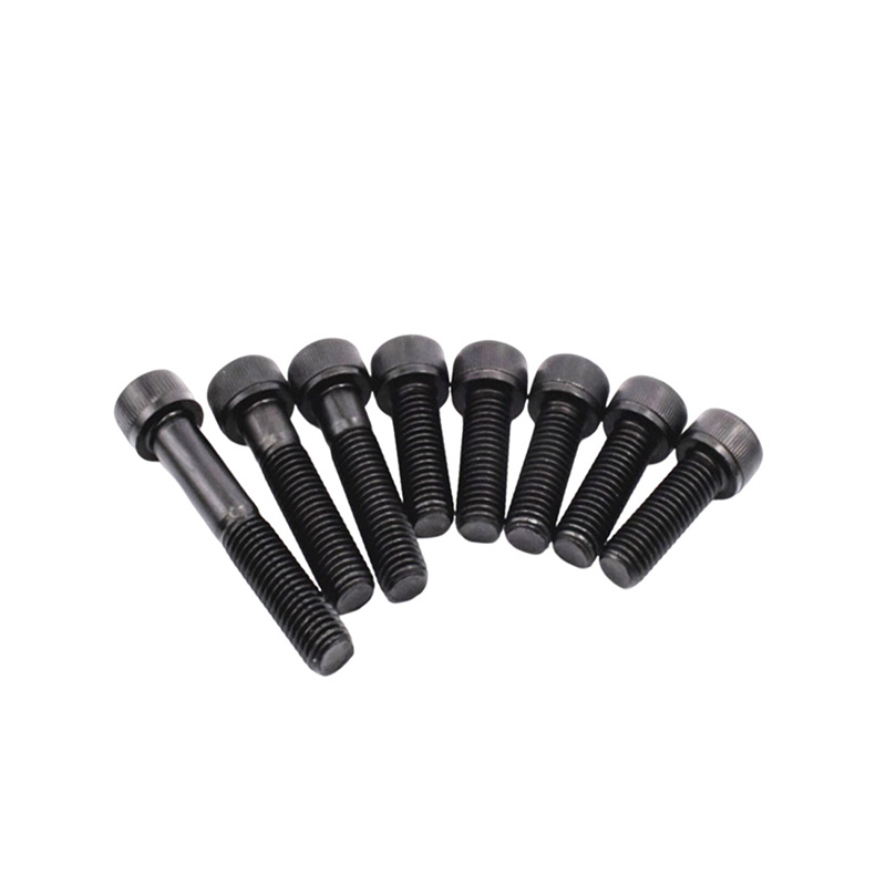 A2 70 sort rustfrit stål hexagonal socket skrue