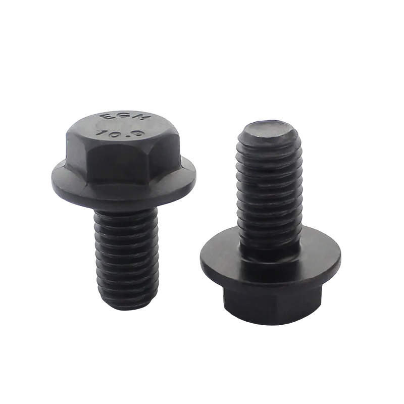 M5*10 Grade 8.8 Carbon Steel Flanged Hex Head Bolts