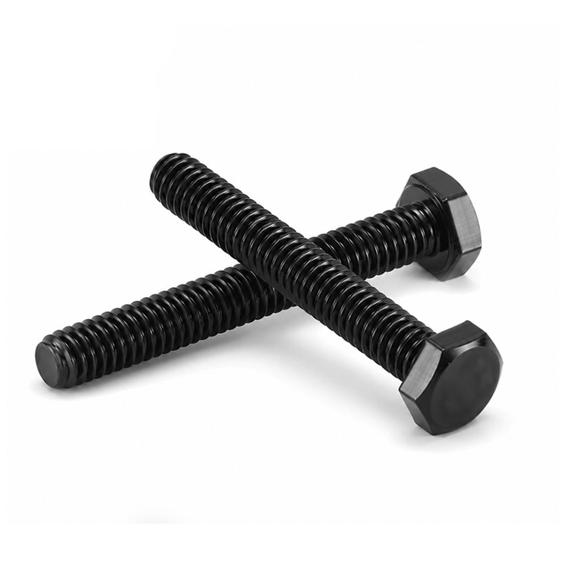 SS304 A2-70 sort oxid fuldgevind sekskantet bolt DIN 933