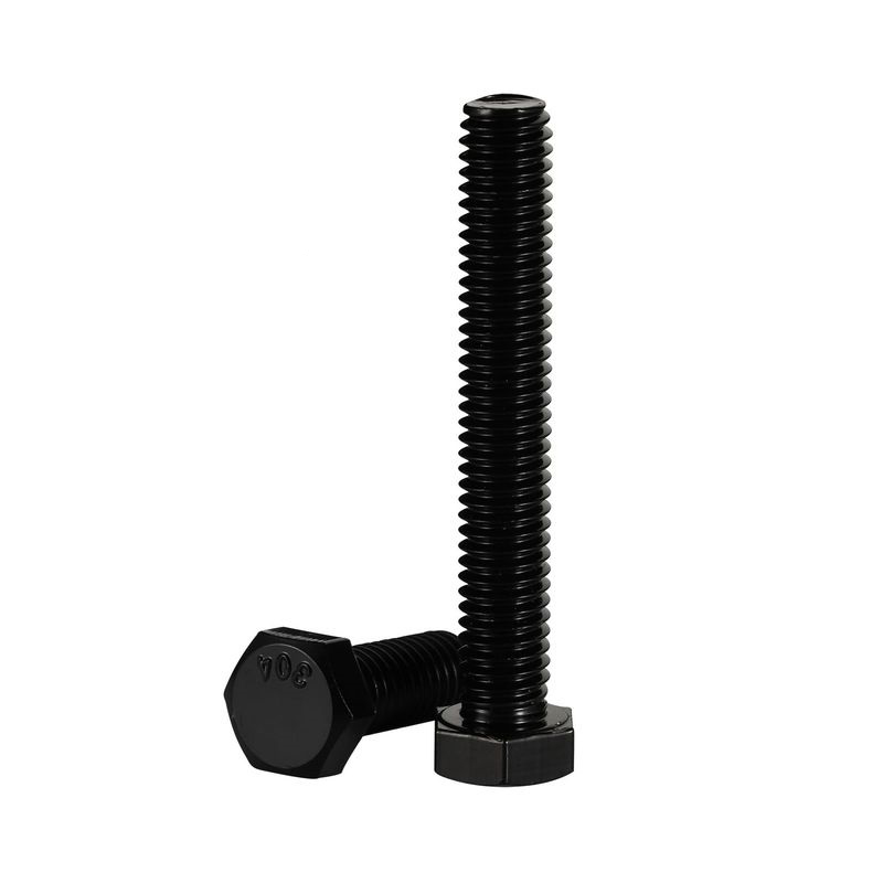 SS304 A2-70 sort oxid fuldgevind sekskantet bolt DIN 933